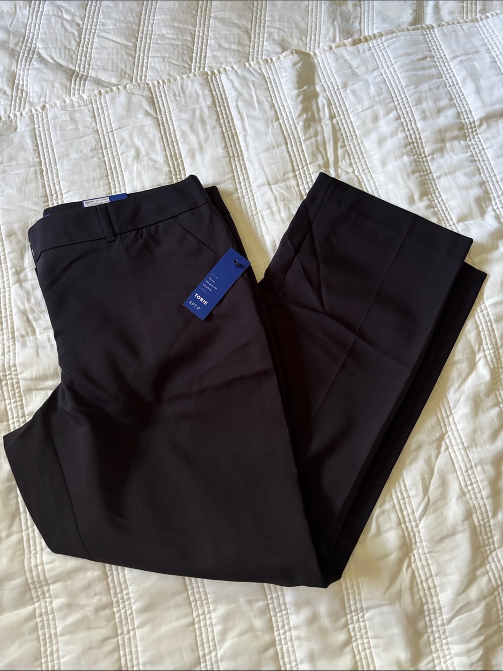 Apt. 9 Black Straight-Leg Dress Pants